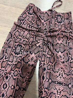 snakeskin print leggings Pink Size one size thumbnail 5