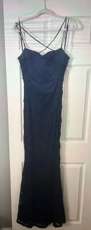 Windsor Blue Lace Prom Dress thumbnail 1