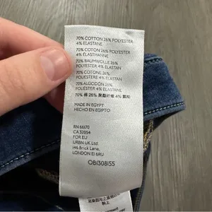 Free People We The Free Riley Skinny Jeans Women's 25‎ Dark Wash Split Hem Mid thumbnail 9