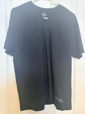 Von Dutch Black V-Neck Short Sleeve Tee with Small Logo thumbnail 1
