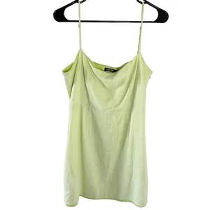 Nasty Gal Lime Green Linen Blend Mini Dress size 10 thumbnail 12