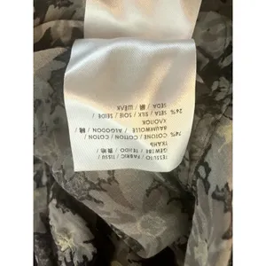 STELLA McCARTNEY Floral Cotton Silk Blend Sun Dress Gray FEMININE COMFY LUXURY thumbnail 6