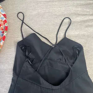 Zara Womens Black Asymmetrical Hem Mini Dress Open Back Strappy XS‎ 2731/242 thumbnail 5