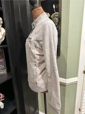 Marrakech by Anthropologie Gray Knit French Terry Moto Jacket – Size Small thumbnail 8