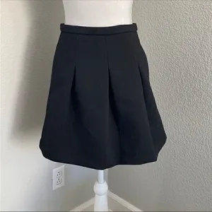 Madewell Black Bistro Pleated Mini Skirt thumbnail 2