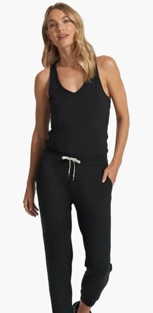 Vuori NWT Lux Black Sleeveless Jumpsuit Size M Jogger bottom thumbnail 1