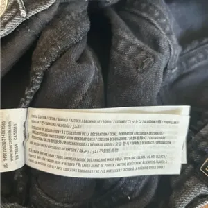 Abercrombie & Fitch Black Distressed Denim Shorts Button Fly Cotton thumbnail 3