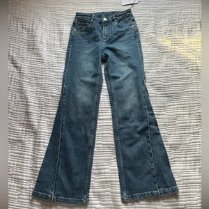 MID WAIST FLARED JEANS Blue Size 27 thumbnail 9