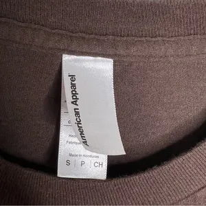 American Apparel Freedom Tattoo Comp Short Sleeve T Shirt Brown Back Graphic Size Small thumbnail 3