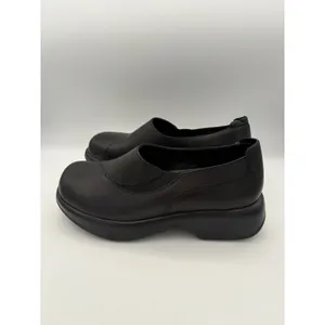 Women’s Dansko Size 8 Black Leather Slip On Espadrilles thumbnail 3