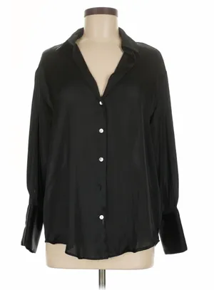 ZARA Satin Blouse Button Down thumbnail 1