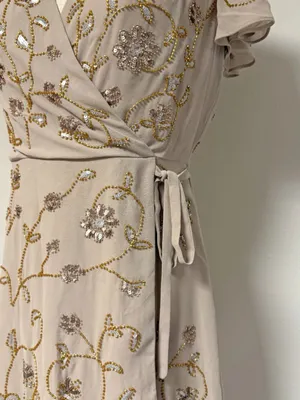 Altar'd State Beaded Wrap Mini Dress thumbnail 5