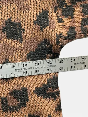 Aerie Leopard Print Oversized Knit Sweater Size Small Brown Black NWT thumbnail 6
