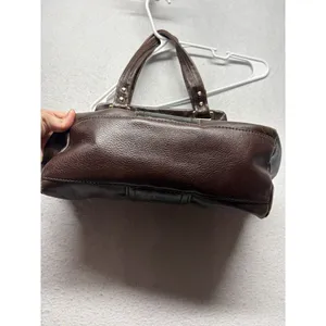 Kate Spade Rare Brown/Black Leather Turn Lock Shoulder Bag Purse With Dust Bag thumbnail 6