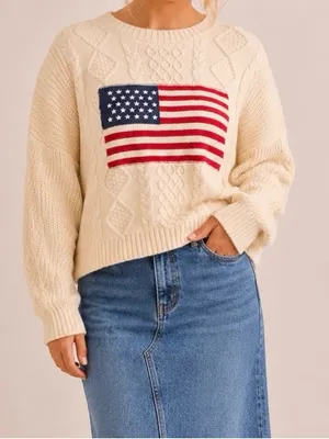 NEW Altar’d State AS Revival American USA Flag Sweater Size XL NWT thumbnail 1