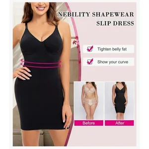 NEW Underwire Shapewear Dress Full Slip Tummy Control L thumbnail 3