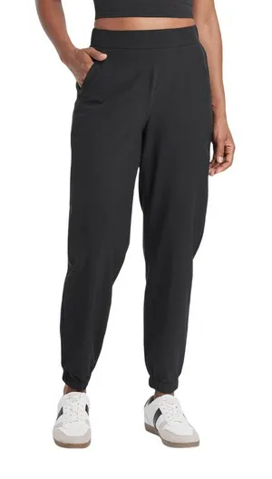 NWT All In Motion Womens High-Rise Winter Woven Lined Joggers 91754551 Black XS thumbnail 1