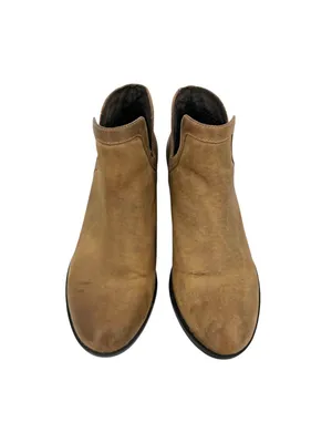 Sorel Lolla Leather Ankle Booties Brown Slip-On Waterproof Size 11 thumbnail 4