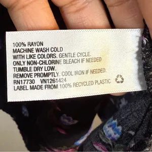 Wild Fable Floral Black Dress XL thumbnail 7