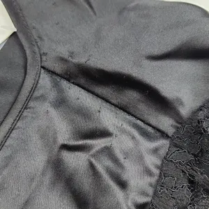 Pleione -511‎ NWT Black Faux Wrap Dressy Top Lace Sleeves Small thumbnail 5