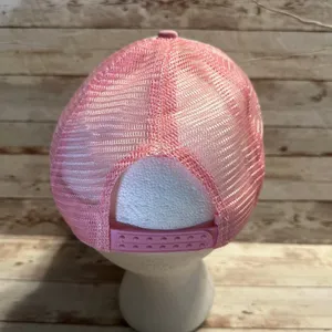 Bow Trucker Hat Pink White Coquette Blingy Mesh One-Size Snap Back Girly Cap thumbnail 3
