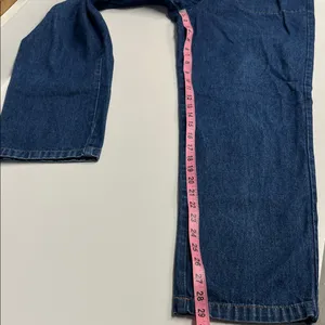 Imperfect vintage y2k 90s jeans cotton denim pull on stretchy waist‎ pockets thumbnail 6
