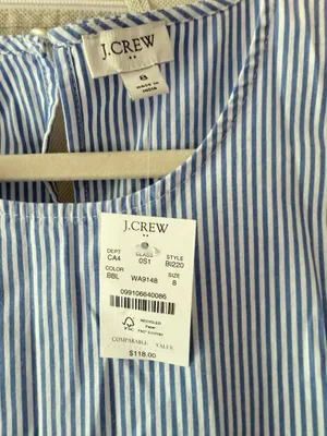 J. Crew striped sleeveless tiered midi dress thumbnail 4