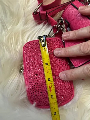 Madden NYC Hot Pink Mini Satchel with Detachable Strap & Rhinestone Pouch thumbnail 16