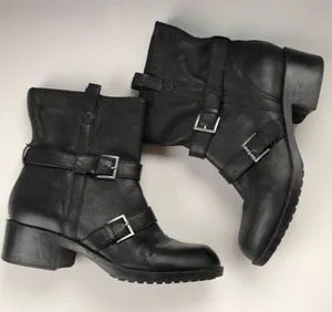 Nike Black Leather Buckle Moto Boots 9.5 thumbnail 6