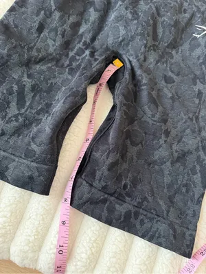 Gymshark Black Textured High-Waist Bike Shorts thumbnail 5