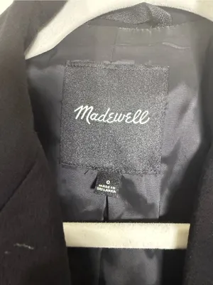 Madewell The Rosedale Blazer Crepe Black Oversized Academia Size 0 thumbnail 6