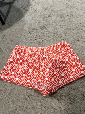 Tory Burch "Octagon" geometric print terrycloth shorts size S EUC thumbnail 5