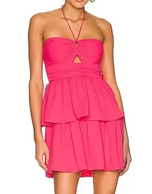 AMANDA UPRICHARD X Shawnett Dress In Fuchsia thumbnail 1