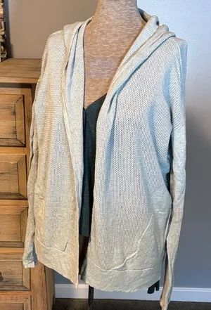Lululemon Still Movement Wrap Light Seafoam Green Hooded Cardigan Sweater thumbnail 1