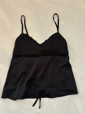 Edikted black satin tank thumbnail 2