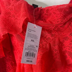 NWT Wild Fable Lace Ruffle Maxi Bodycon Dress Strapless Maxi Dress XXL Party thumbnail 6