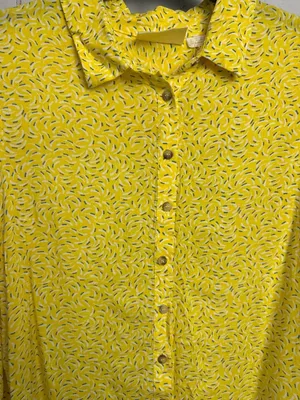 Maeve Anthropologie Blithe Button-Down Top size 12 Bow Detail Sleeve peasant thumbnail 7
