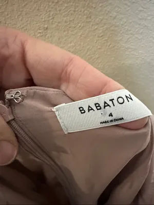 Aritzia BABATON ‎ 90s mini dress Fawn Pink Size 4 NWT thumbnail 7