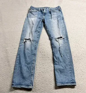 Adriano Goldschmied AG-ED Ex-Boyfriend Distressed Slim Jeans Size 26R EUC thumbnail 1