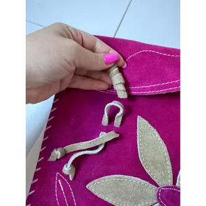 Y2K Vintage Suede Crossbody‎ Bag Women Floral Patchwork Boho Indie Cottagecore thumbnail 3