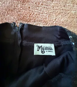 Show Me Your Mumu Black Sequin High Waist Shorts XS Party Evening thumbnail 2