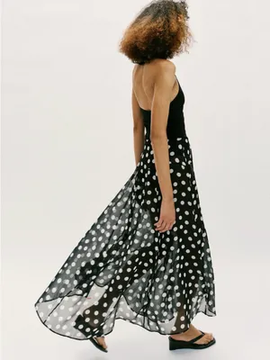 ZARA Polka Dot Combination Dress thumbnail 7