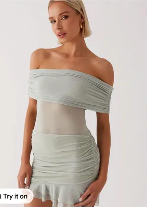 Peppermayo Nelly off the shoulder mini dress thumbnail 1