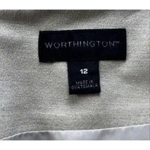 Worthington Beige Pencil Above Knee Length Skirt Size 12 Back Zip Formal Career thumbnail 8
