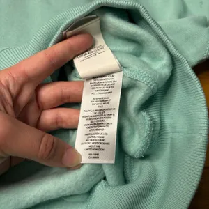 Polo Ralph Lauren Spellout Logo Hoodie Womens Medium Mint Green Cropped Fleece thumbnail 6