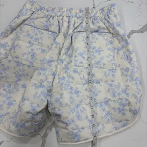 Yllw The Label Shorts Womens Size Medium Iris Quilted Shorts Blue Toile NEW thumbnail 11