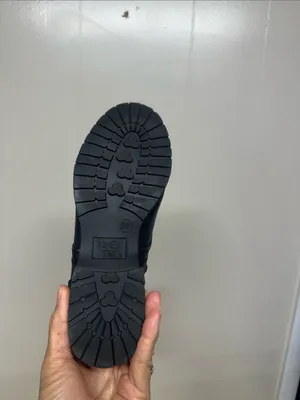Time and Tru Black Lace-Up Side-Zip Combat Boots thumbnail 5