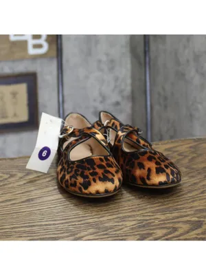 A New Day Tasmin Leopard Print Velvet Flats 94568225 Leopard Brown Multi 6M thumbnail 3