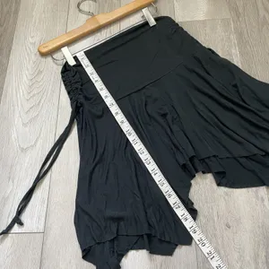 Urban Outfitters Skirt asymmetrical ruched mini womens Black (medium) whimsigoth thumbnail 7