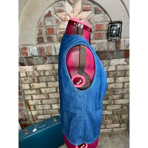 vest jersey textured blue 1980s thumbnail 10